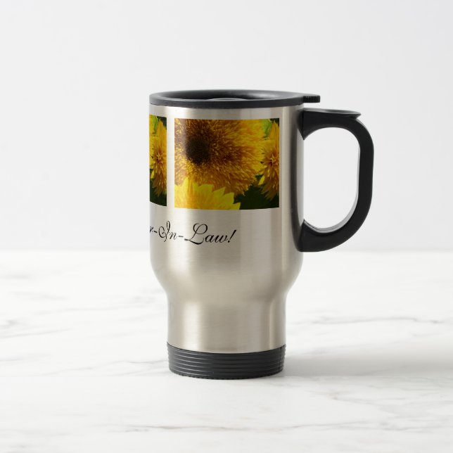 Vacker svärdotter kaffemug solrosor resemugg (Höger)
