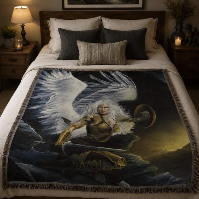 Vacker svärdsängel i fantasy filt (Skapare uppladdad)
