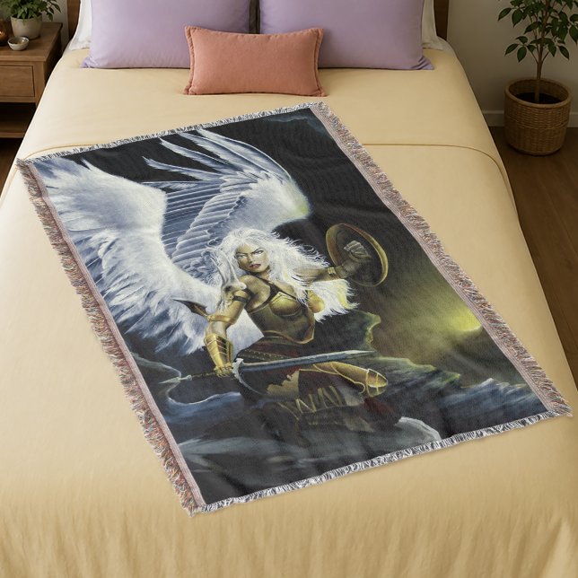 Vacker svärdsängel i fantasy filt (Skapare uppladdad)