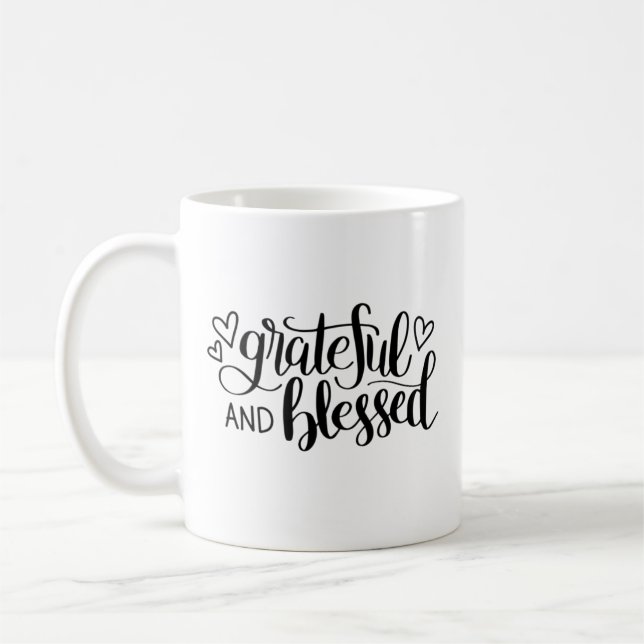 Vacker svart citat  kaffemugg (Vänster)