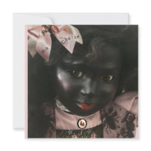 Vacker svart docka Alla hjärtans dag/lyckönsknings