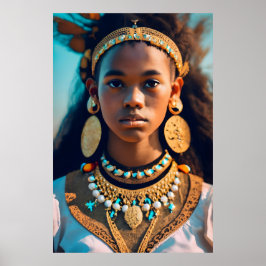 vacker svart flicka från den afrikanska etnisk til poster