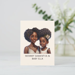 Vacker svart mamma och dotter (18) vykort