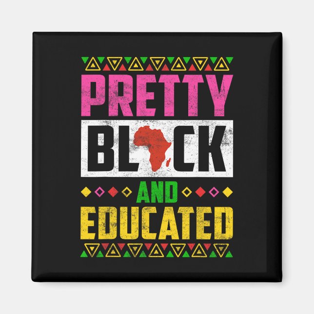 Vacker svart och utbildad är jag den starka afrika magnet (Framsidan)