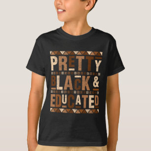 Vacker svart och utbildad är jag den starka afrika t shirt