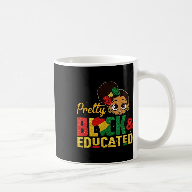 Vacker svart och utbildad jag är den starka afrika kaffemugg (Höger)