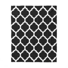 Vacker svart vit marockansk quatrefoil-mönster