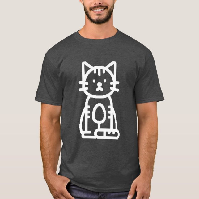 vacker t-shirt-design zazzer katten t shirt (Framsida)