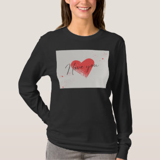 vacker t-shirt jag älskar dig design svart servett