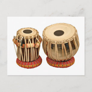 Vacker Tabla Sats Indiskt Slaginstrument Vykort