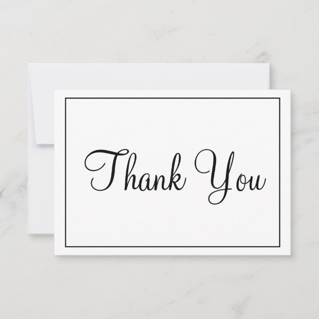 Vacker tack svart och vit kort (Framsida)