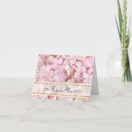 Vacker tacksamhetsnotis Rosé Hydrangea-konst Tack Kort