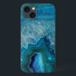 Vacker Teal Blue Agate Stone<br><div class="desc">En vacker tårblått agatsten mönster.</div>