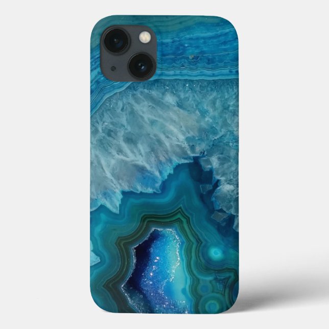 Vacker Teal Blue Agate Stone (Baksida)