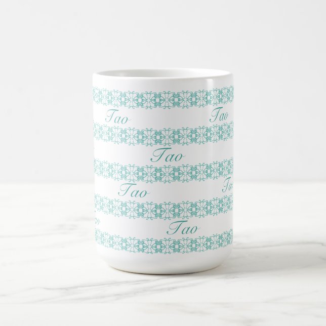 Vacker Teal Tao Geometrisk Mönster Kaffemugg (Center)