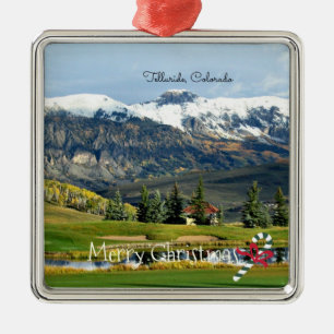 Vacker Telluride, Colorado, God jul Julgransprydnad Metall