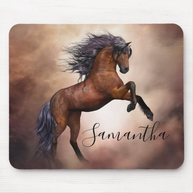 Vacker Thoroughborn Brown Horse Musmatta (Framsidan)