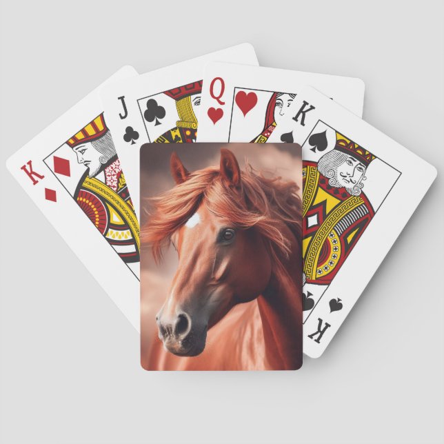 Vacker Thoroughborn Horse Casinokort (Baksidan)