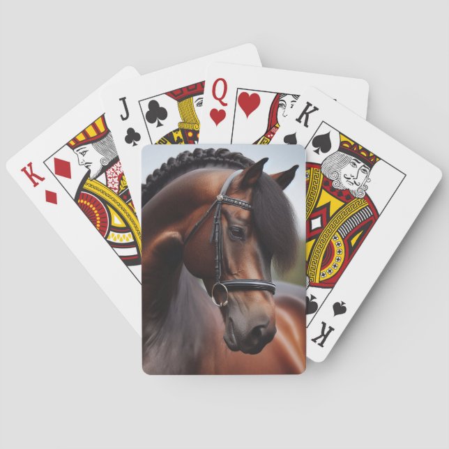 Vacker Thoroughborn Horse Casinokort (Baksidan)