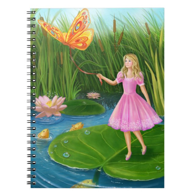 Vacker Thumbelina Anteckningsbok Med Spiral (Framsidan)