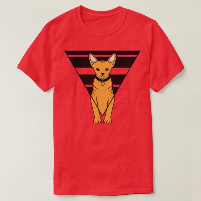 Vacker tiger-katt med triangel t shirt (Design framsida)