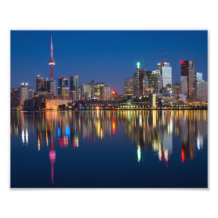 Vacker Toronto Canada Evening Skyline Fototryck