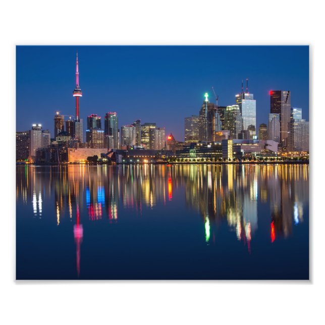 Vacker Toronto Canada Evening Skyline Fototryck (Framsidan)