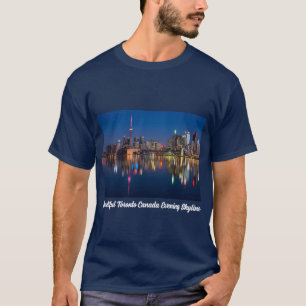 Vacker Toronto Canada Evening Skyline T Shirt