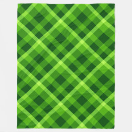Vacker Träd Grönt Plade Stor Fleece Blanket