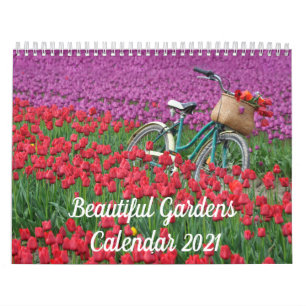 Vacker trädgårdskalender kalender