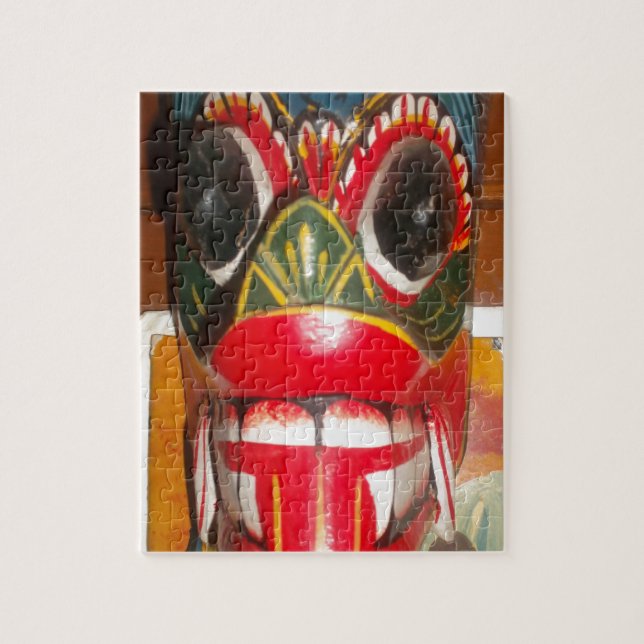 Vacker traditionell srilankisk eldmaskkonst   pussel (Vertikal)
