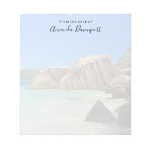 Vacker Tropical Sea Rocky Kusten Anteckningsblock