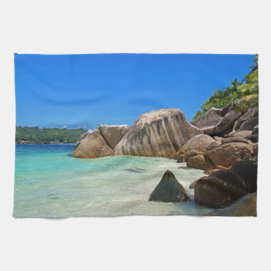 Vacker Tropical Sea Rocky Kusten Kökshandduk