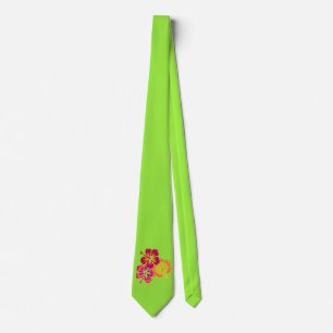 Vacker tropisk hibiskus trio + din bakgrund slips