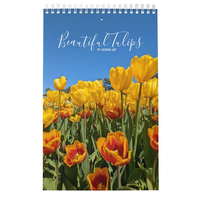 Vacker tulips Flower Calendar Kalender (Omslag)