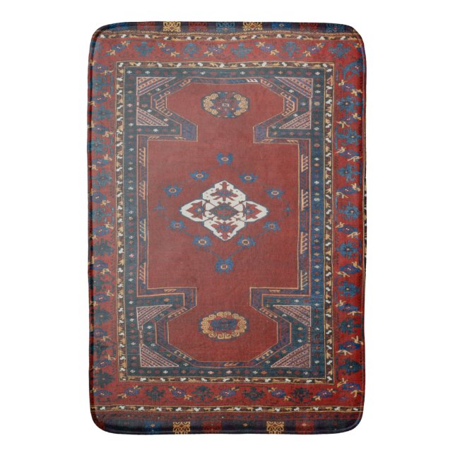 Vacker turkisk traditionell matta Bath Mat (Framsidan (Vertikal))