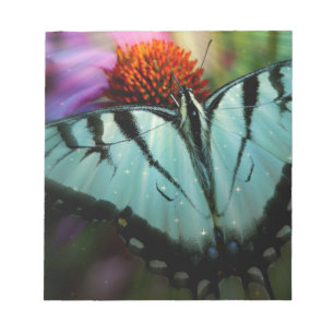 Vacker turkos Swallowtail Butterfly Anteckningsblock