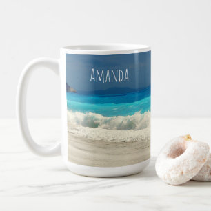 Vacker turkos Tropical Fotography Sea Kaffemugg