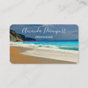 Vacker turkos Tropical Fotography Sea Visitkort