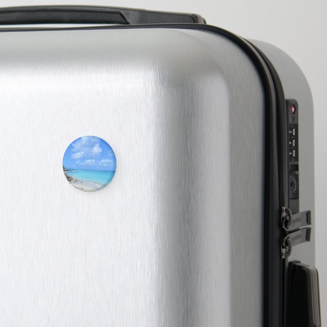 Vacker turkos tropisk strand magnet (In Situ (Luggage))