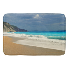 Vacker turkos Tropiskt fotografi av Blue Sea Badrumsmatta