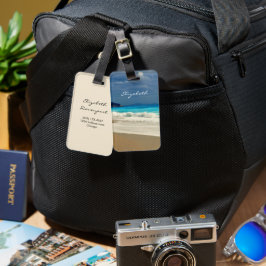 Vacker turkos Tropiskt fotografi av Blue Sea Bagagebricka