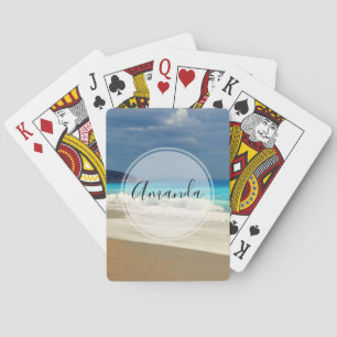 Vacker turkos Tropiskt fotografi av Blue Sea Casinokort