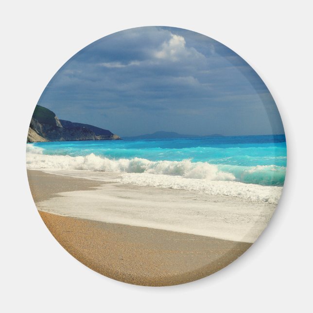 Vacker turkos Tropiskt fotografi av Blue Sea Magnet (Framsidan)