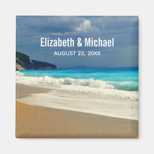 Vacker turkos Tropiskt fotografi av Blue Sea Magnet (Framsidan)