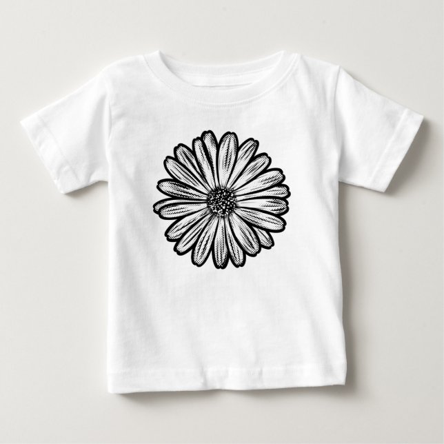 Vacker tusenskönasblomma, halvtoneillustration t shirt (Framsida)