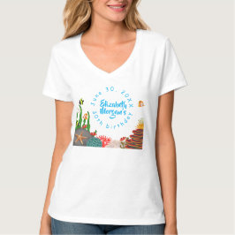 Vacker under havet växt fisk korall födelsedag t shirt