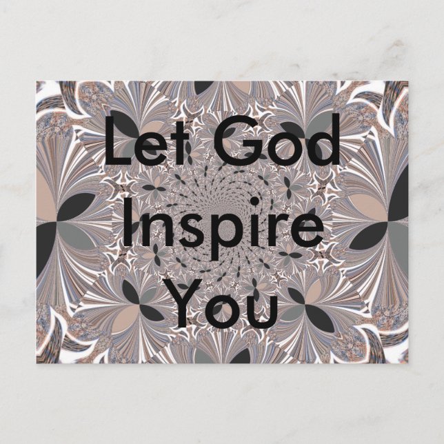 Vacker, underbar aska grått kaleidoskop, sömlös vykort (Framsida)