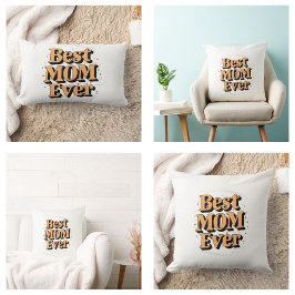 Vacker unik typografi Bästa mamma någonsin Lumbarkudde
