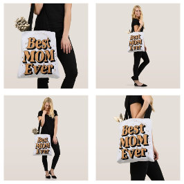Vacker unik typografi Bästa mamma någonsin Tygkasse